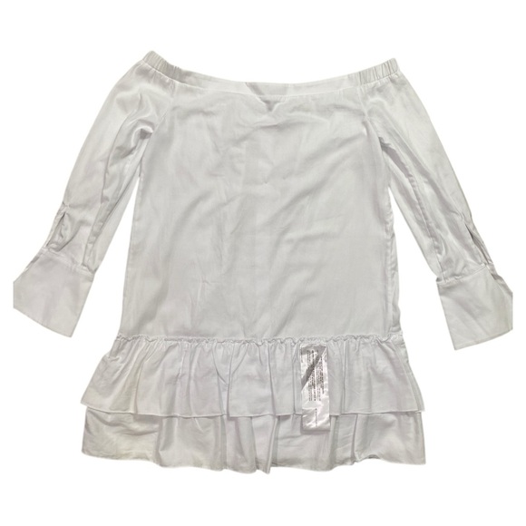 NWT BCBGMAXAZRIA Aiyana Off The Shoulder Dress In White Size Small - Picture 8 of 10